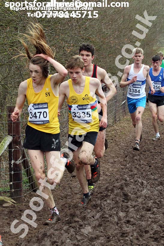 Mens under-17s, 2020 British Athletics Inter Counties Cross Country Champs., Prestwold Hall, Loughborough. Photo: David T. Hewitson/Sports for All Pics